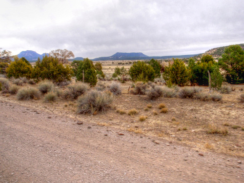 Alegres Mountain and a Butte in the distance.